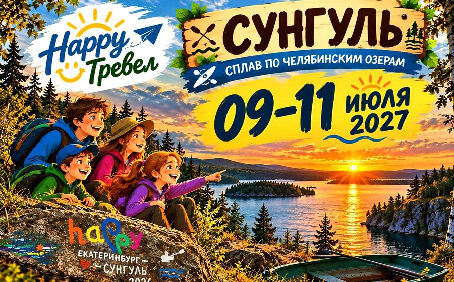 Группа Сплав по челябинским озерам. Озеро  Сунгуль 9-11 июля 2027